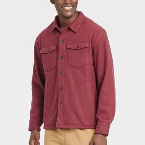 NWT Men's Goodfellow & Co. Burgundy Shirt Jacket size Large